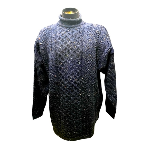 Other - Highland Home Industries Mens Dark Blue speckled colored Wool Scottish Sweater